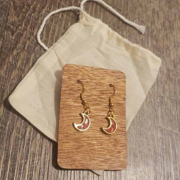 Plastic bottle Moon earrings - Picture 4 of 5